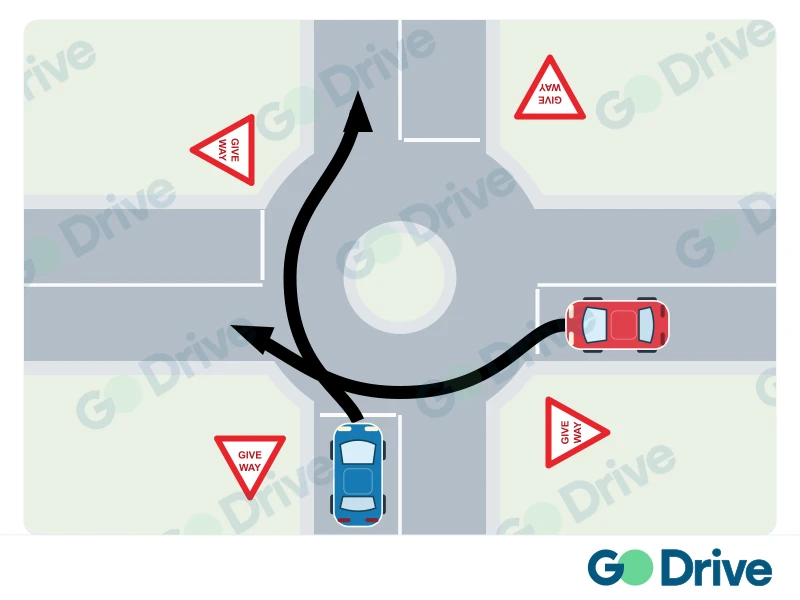 この問題の道路状況・交通標識の図