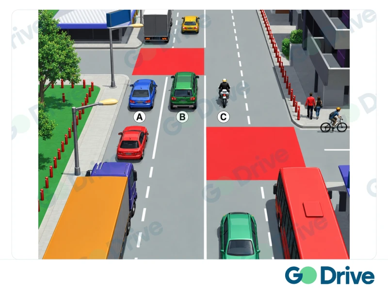 本題道路情境或交通標識圖